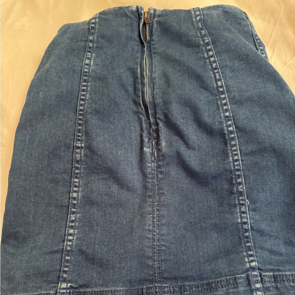 Free People Mini Skirt- Denim